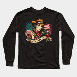 This Is My Second Rodeo // Vintage Cowgirl Design Long Sleeve T-Shirt